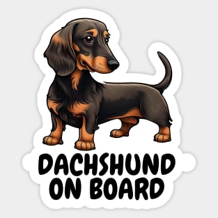 Dachshund on Board Sticker